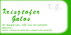 krisztofer galos business card